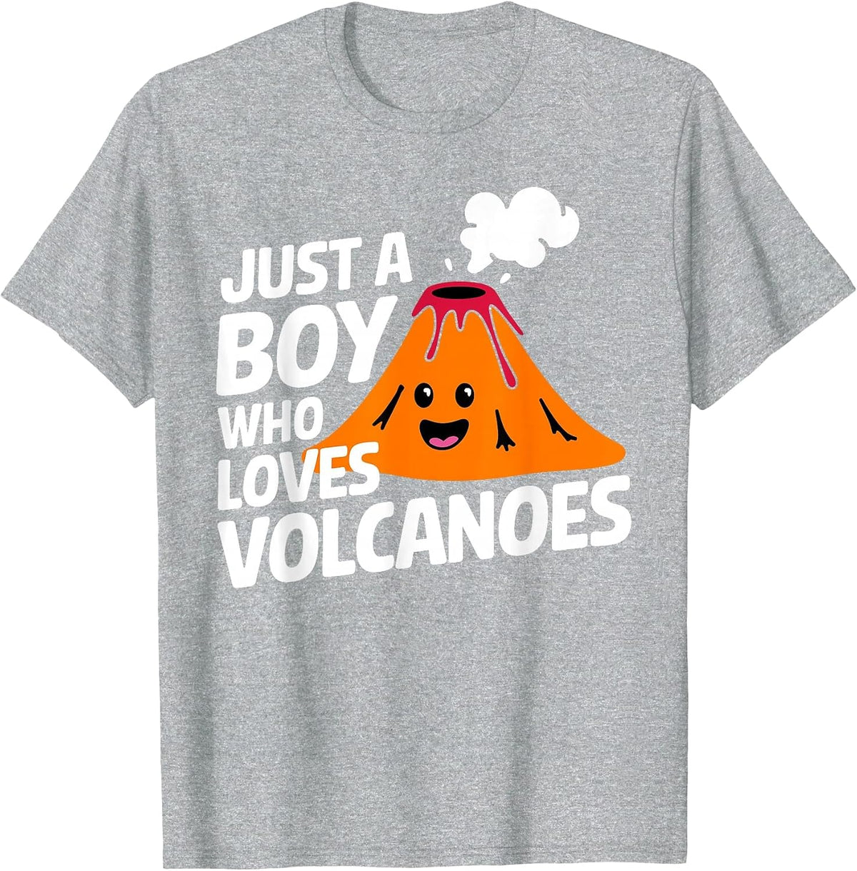 Funny Volcano Design for Boys Men Seismology Volcano Lovers T-Shirt - Heather Grey
