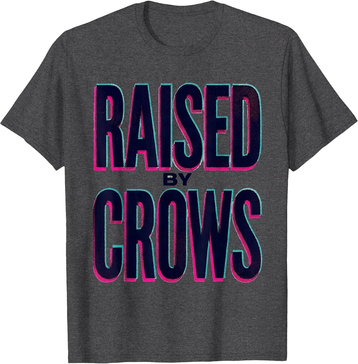 Men's Raised by Crows Dark Nature Crow Design T-Shirt - Dark Heather Grey