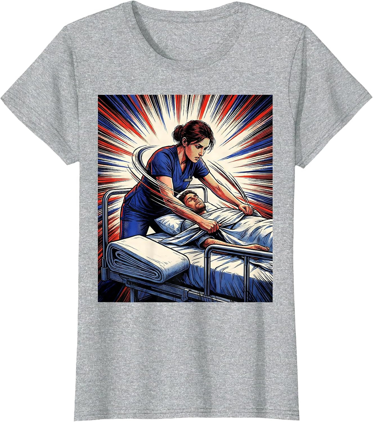 Patient Care Tech Comic Book Appreciation Gift T-Shirt - Heather Grey
