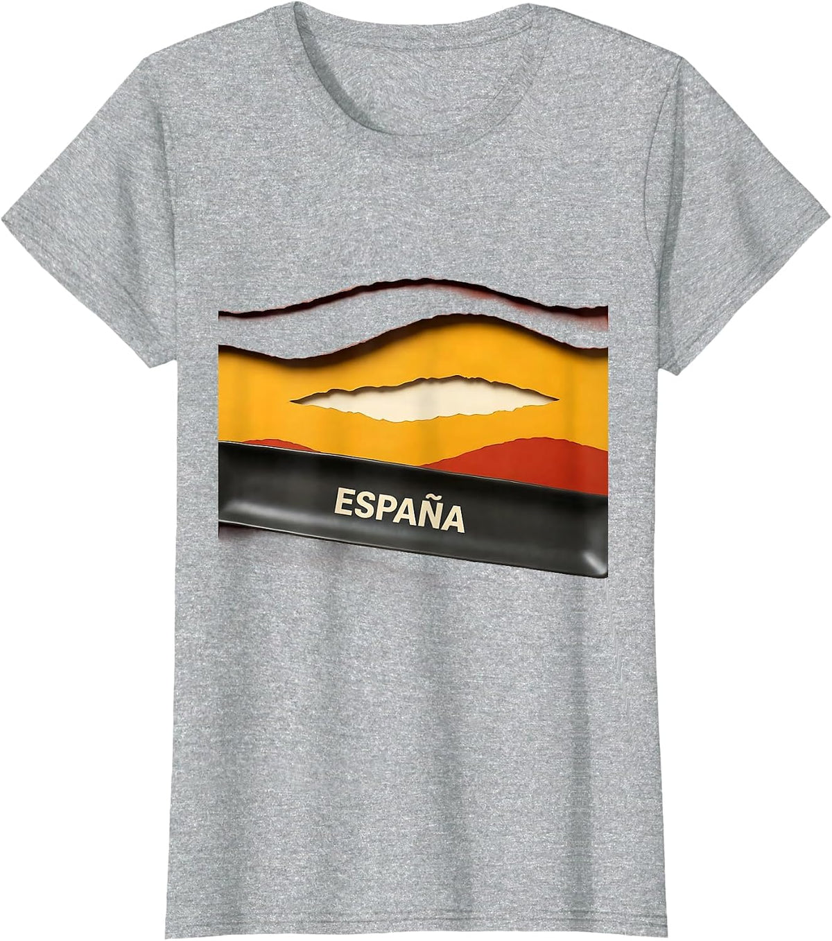 España National Pride Spanish Heritage Travel Souvenir T-Shirt - Heather Grey