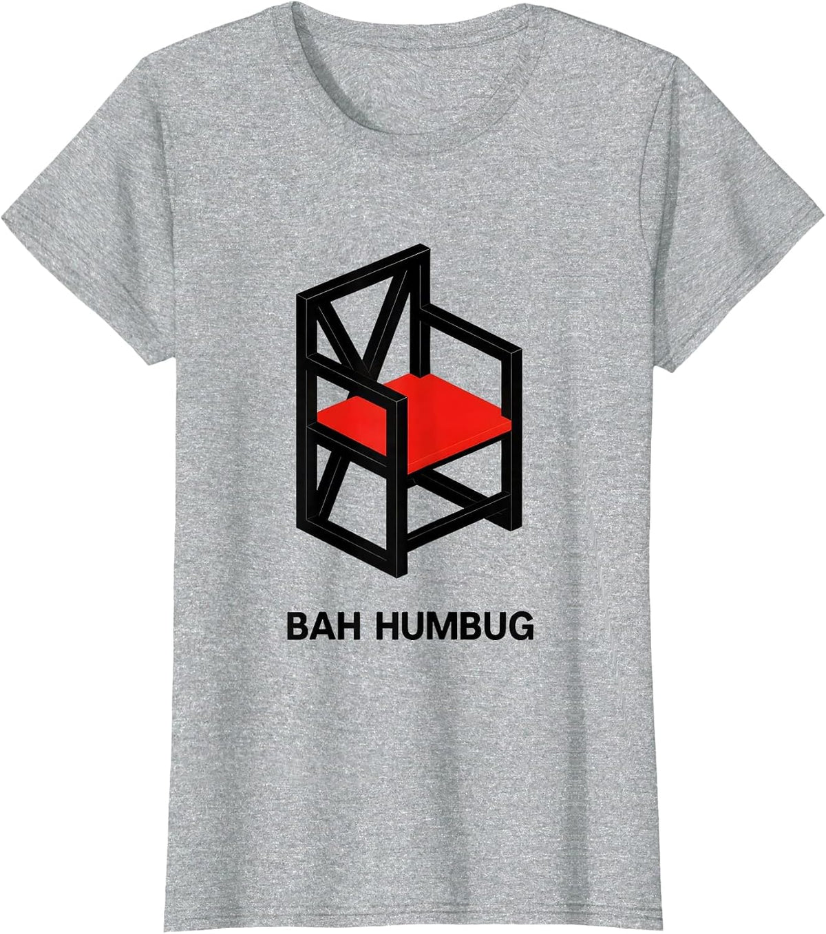 Bah Humbug Vintage Christmas Carol Scrooge Funny Holiday T-Shirt - Heather Grey
