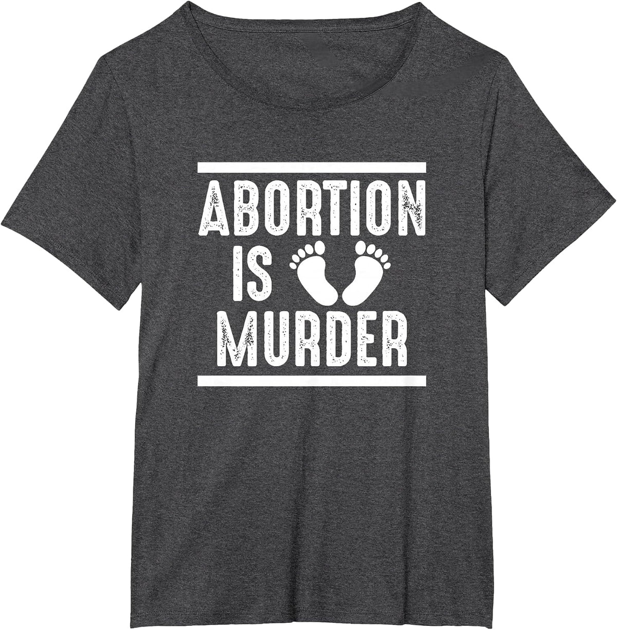 Abortion is Murder T-Shirt - Dark Heather Grey