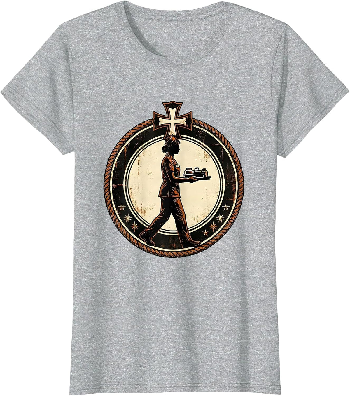 Medical Assistant On The Go Graphic Design T-Shirt - Heather Grey