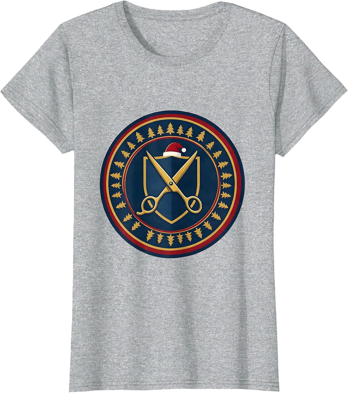 Women's Surgical Scissor Santa Nurse Christmas Medical Humor T-Shirt - Heather Grey