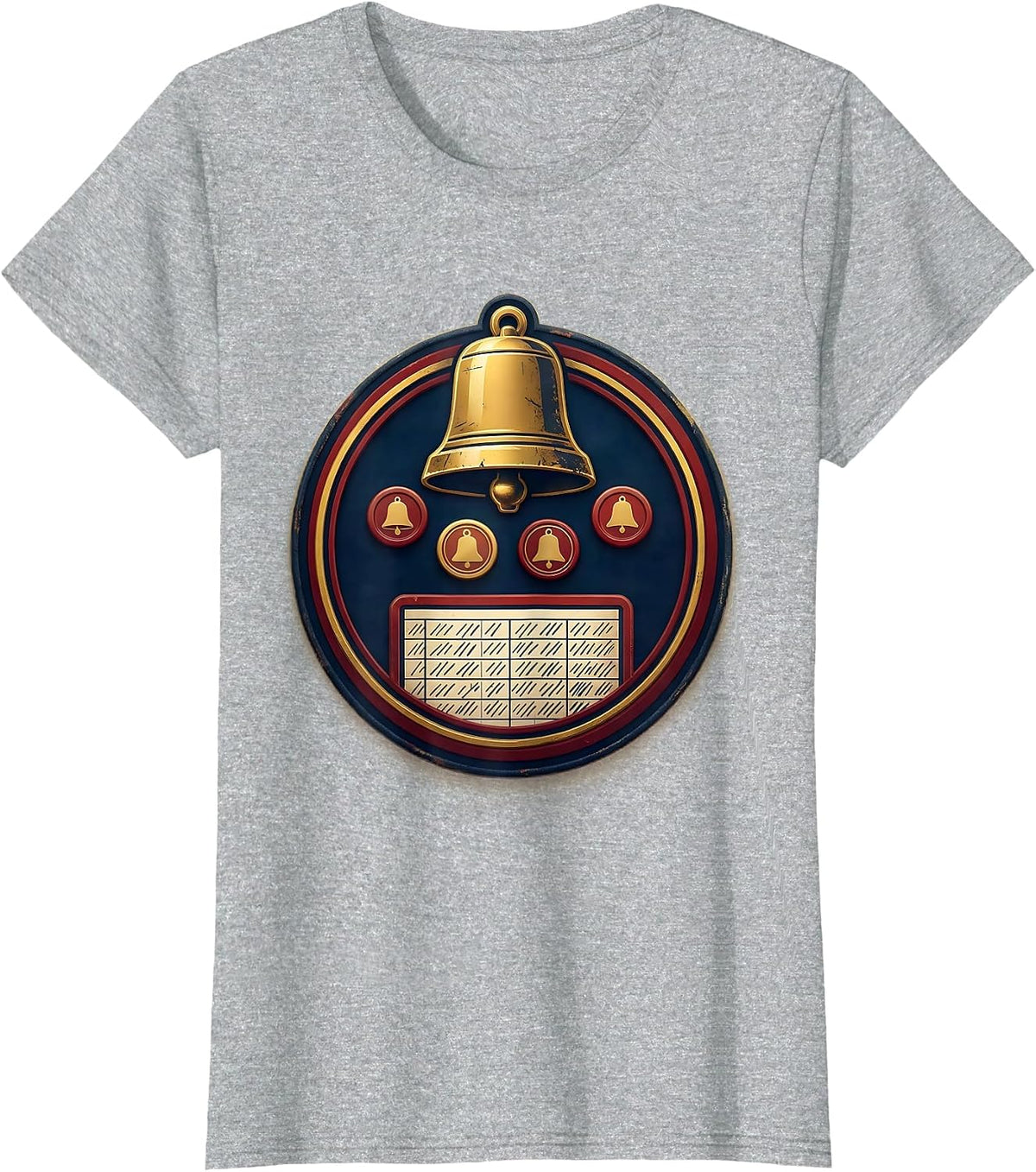 Host Bell Game Night Badge Family Trivia Crew T-Shirt - Heather Grey
