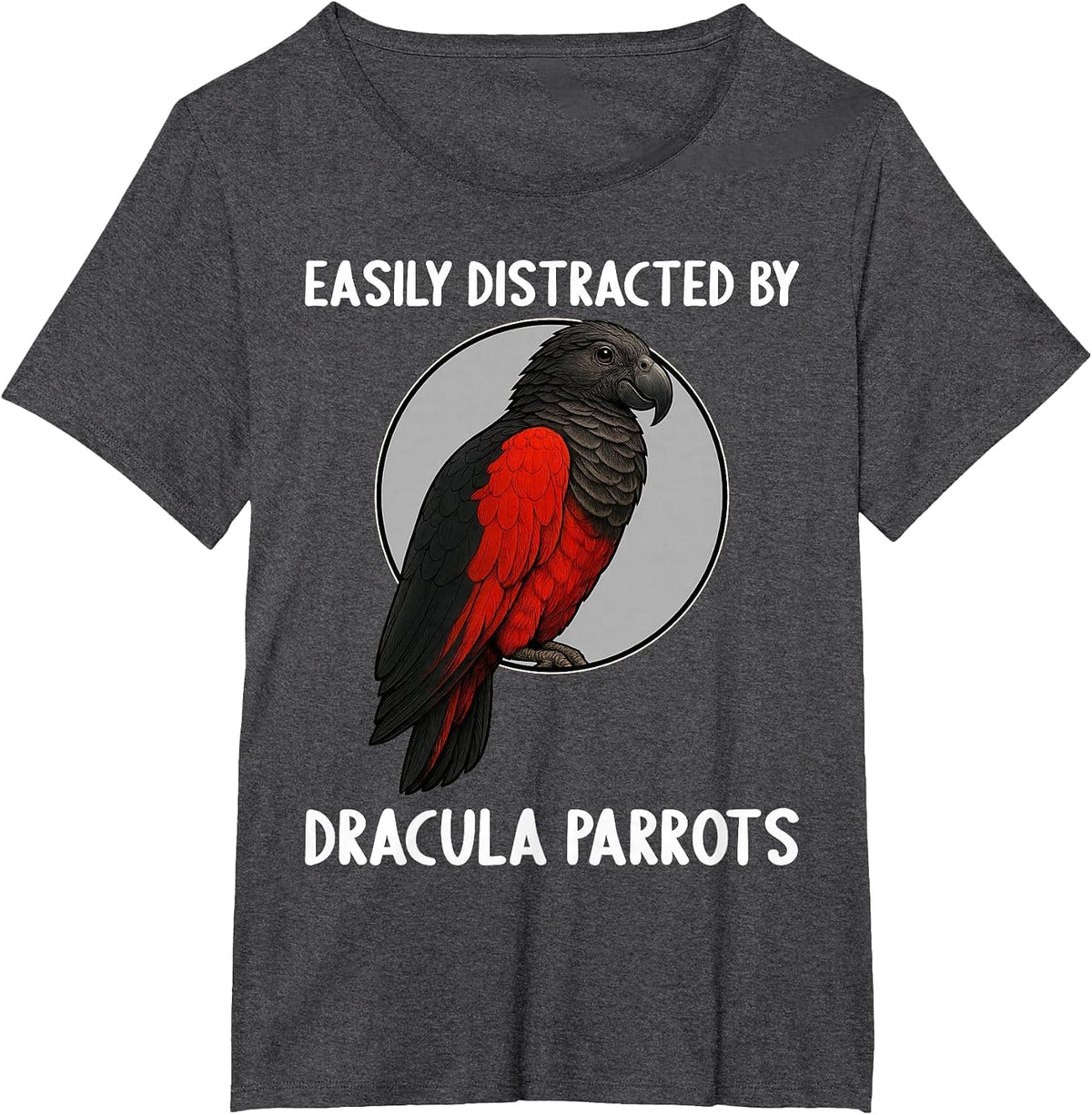 Pesquet´s Parrot Dracula Parrot T-Shirt - Dark Heather Grey