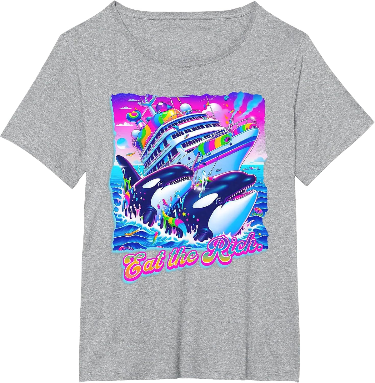 Animal Retro T-Shirt - Heather Grey