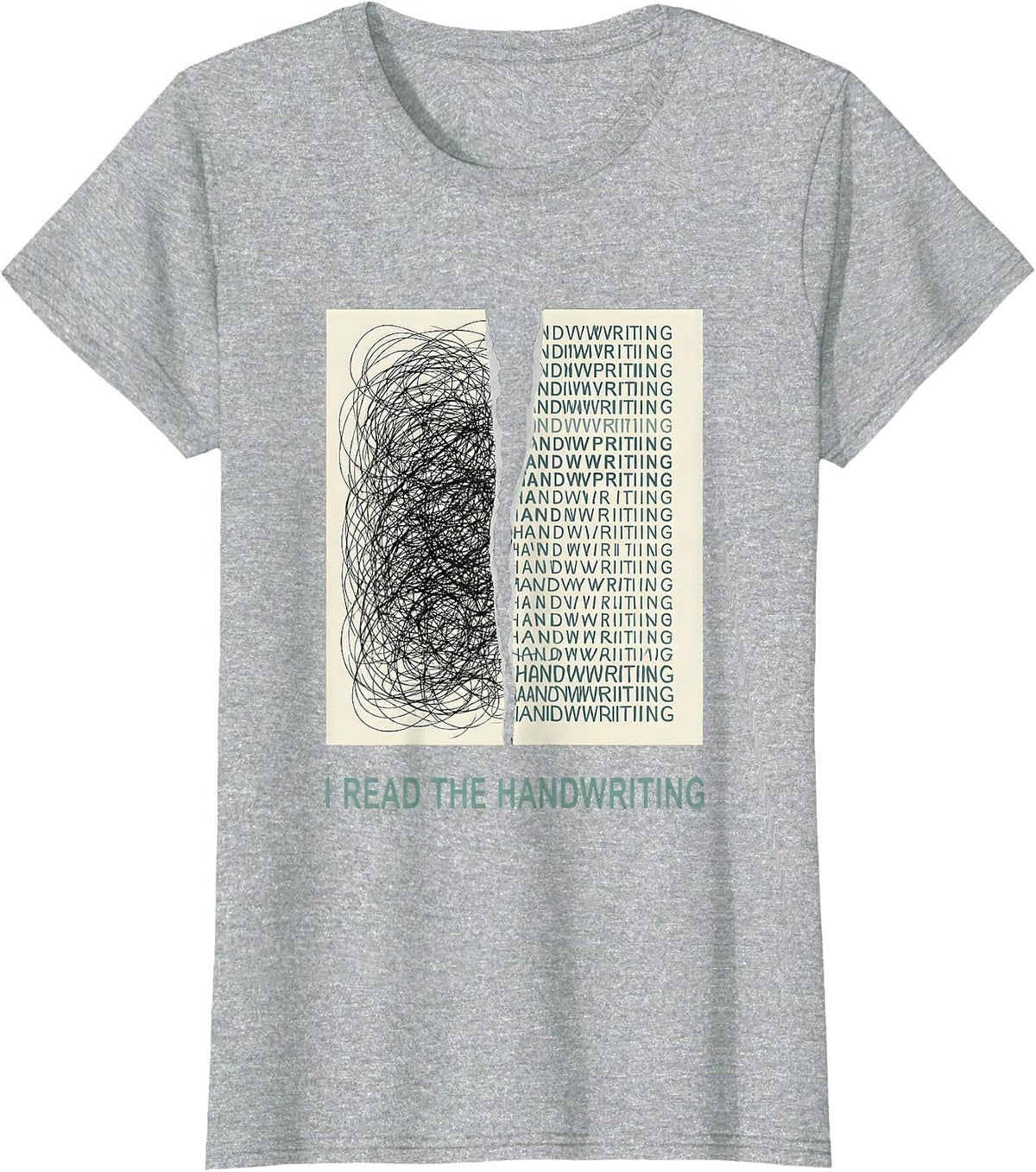 Women's I Read The Handwriting Funny Pharmacy Tech Pharmacist T-Shirt - Heather Grey