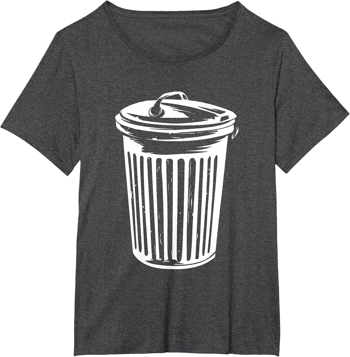 Trash Can Halloween Costume Garbage Can Trashcan Costume T-Shirt - Dark Heather Grey
