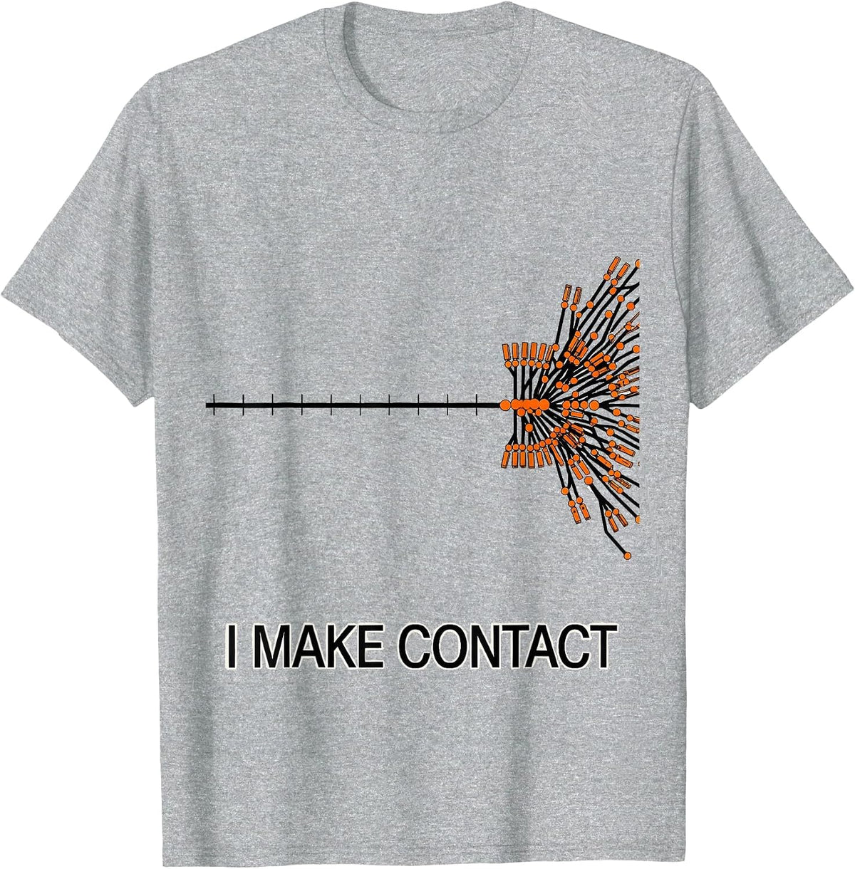 Men's I Make Contact Funny Electrician Trade Pride Lineman Gift T-Shirt - Heather Grey