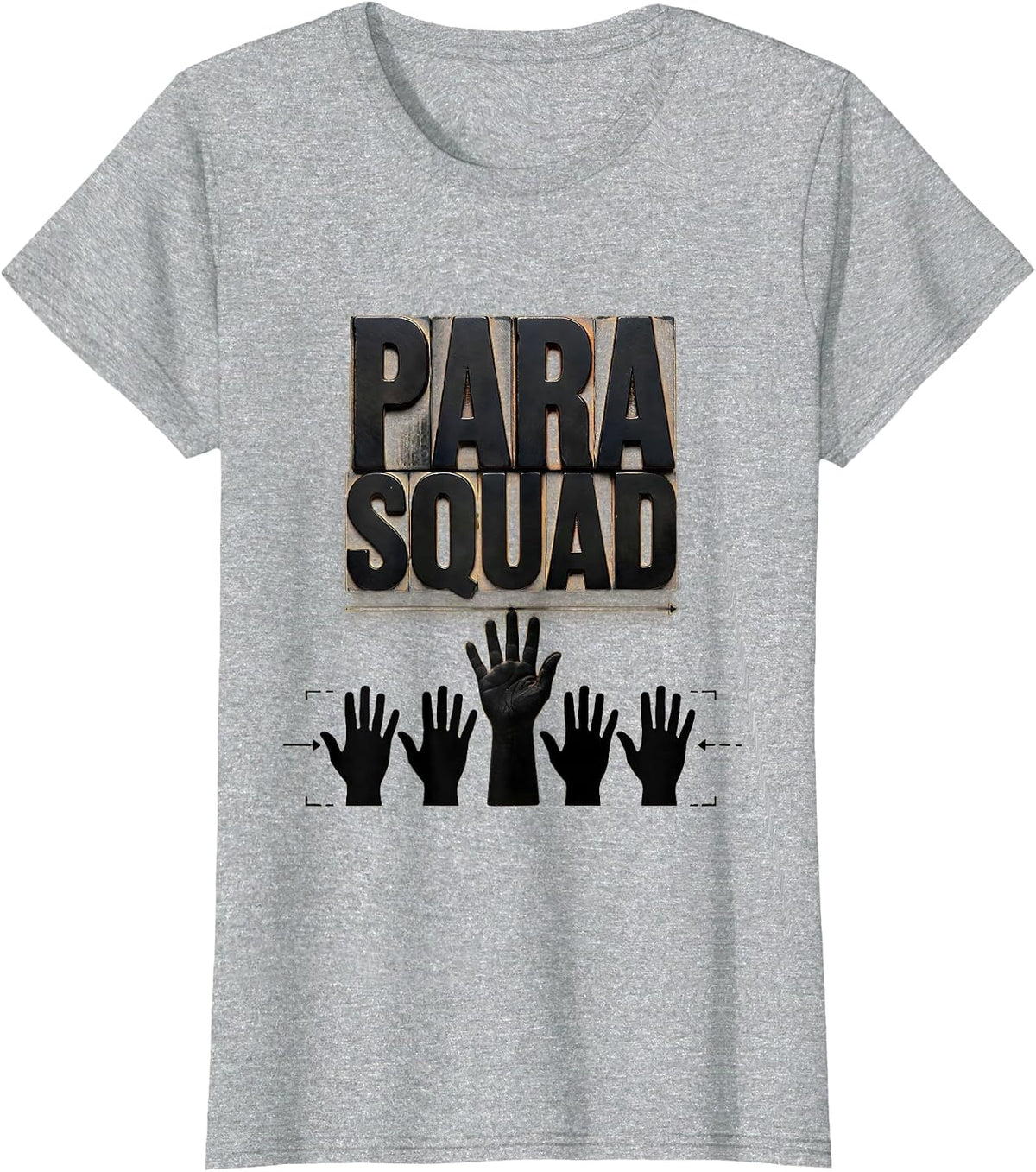 Women's Para Squad Paraprofessional Teacher Aide Appreciation Gift T-Shirt - Heather Grey
