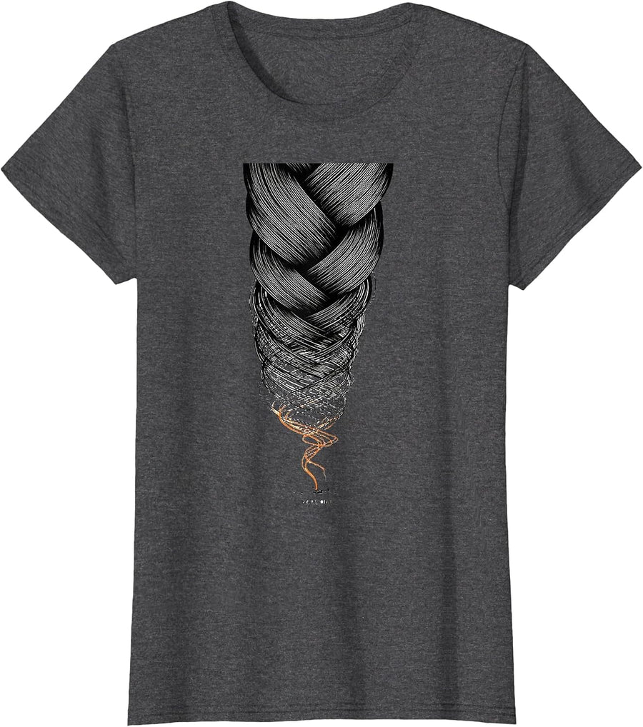 Women's Rope Out Funny Storm Chaser Tornado Meteorology Humor T-Shirt - Dark Heather Grey