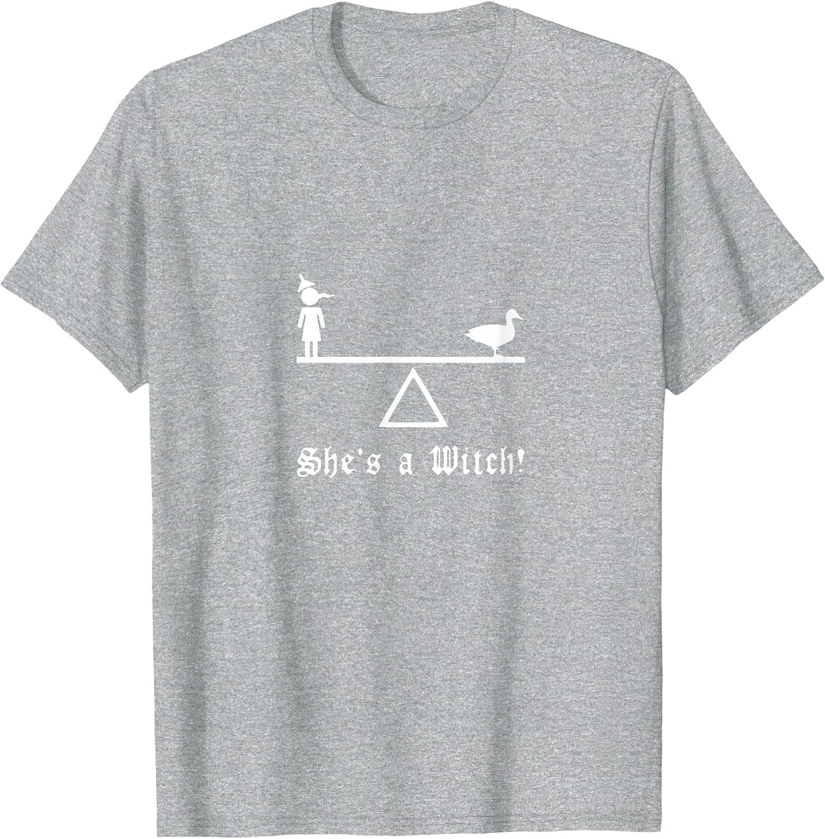 She's a Witch! Classic Movie Scene T-Shirt - Heather Grey