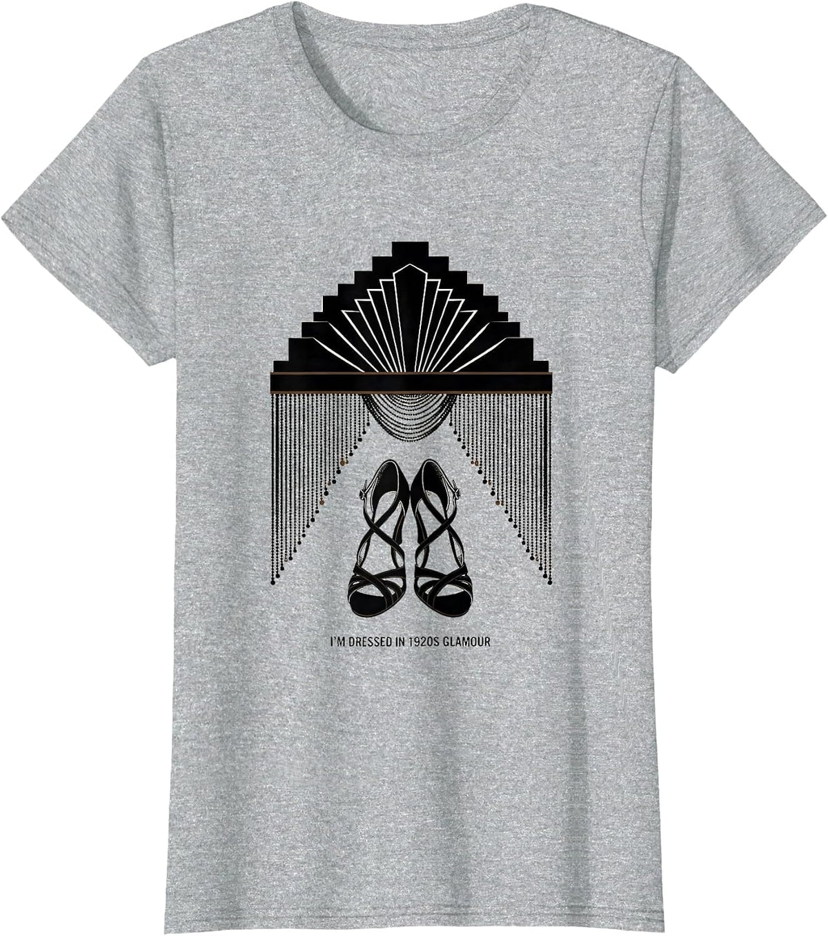 Women's I'm Dressed In 1920s Glamour Vintage Roaring 20s Party T-Shirt - Heather Grey