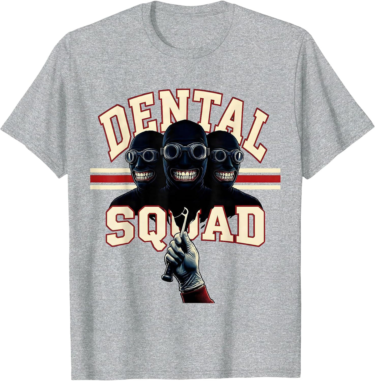 Men's Dental Squad Funny Dental Hygienist Squad Humor T-Shirt - Heather Grey
