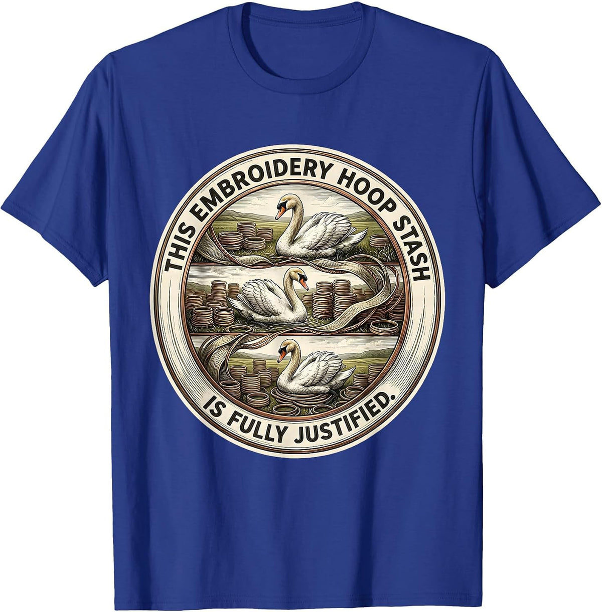 Men's This Embroidery Hoop Stash Is Fully Justified Craft T-Shirt - Royal Blue