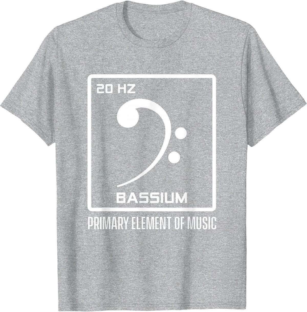 Bass Clef Bassist Guitarist Bass Guitar Player Musician Rock T-Shirt - Heather Grey