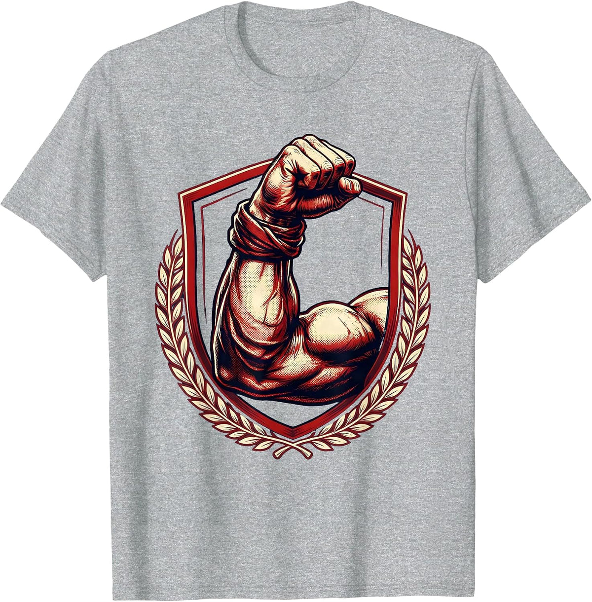 Men's Rosie the Riveter Flexed Forearm Graphic T-Shirt - Heather Grey