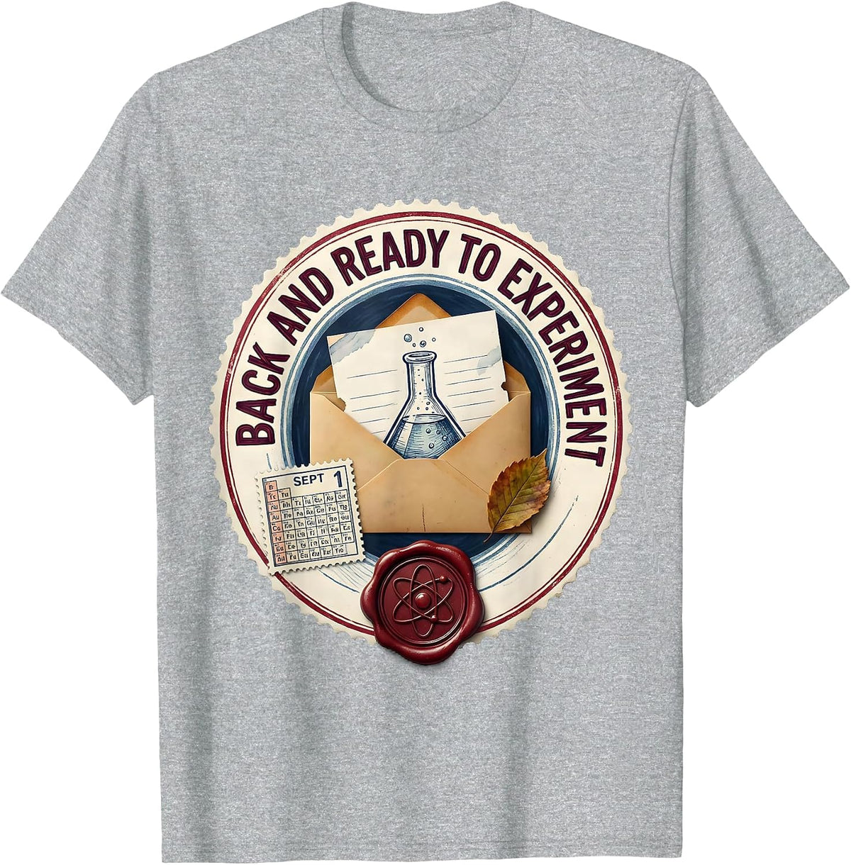 Men's Back to School Science Teacher Experiment Design T-Shirt - Heather Grey