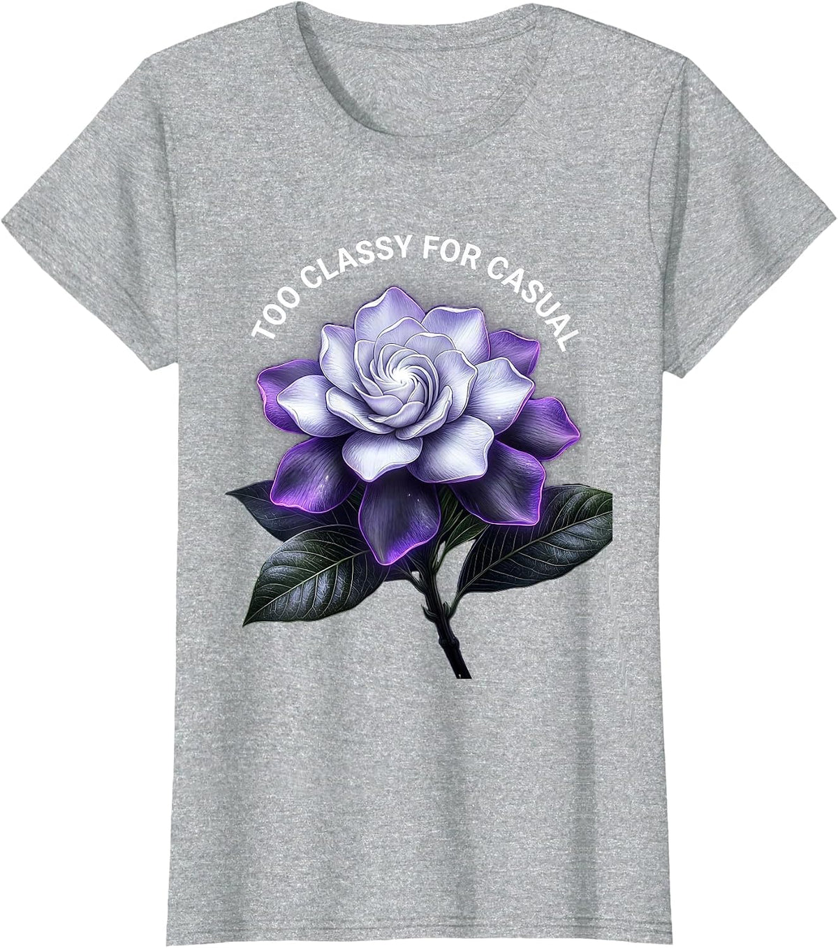 Women's Too Classy For Casual Tuxedo Graphic Design T-Shirt - Heather Grey