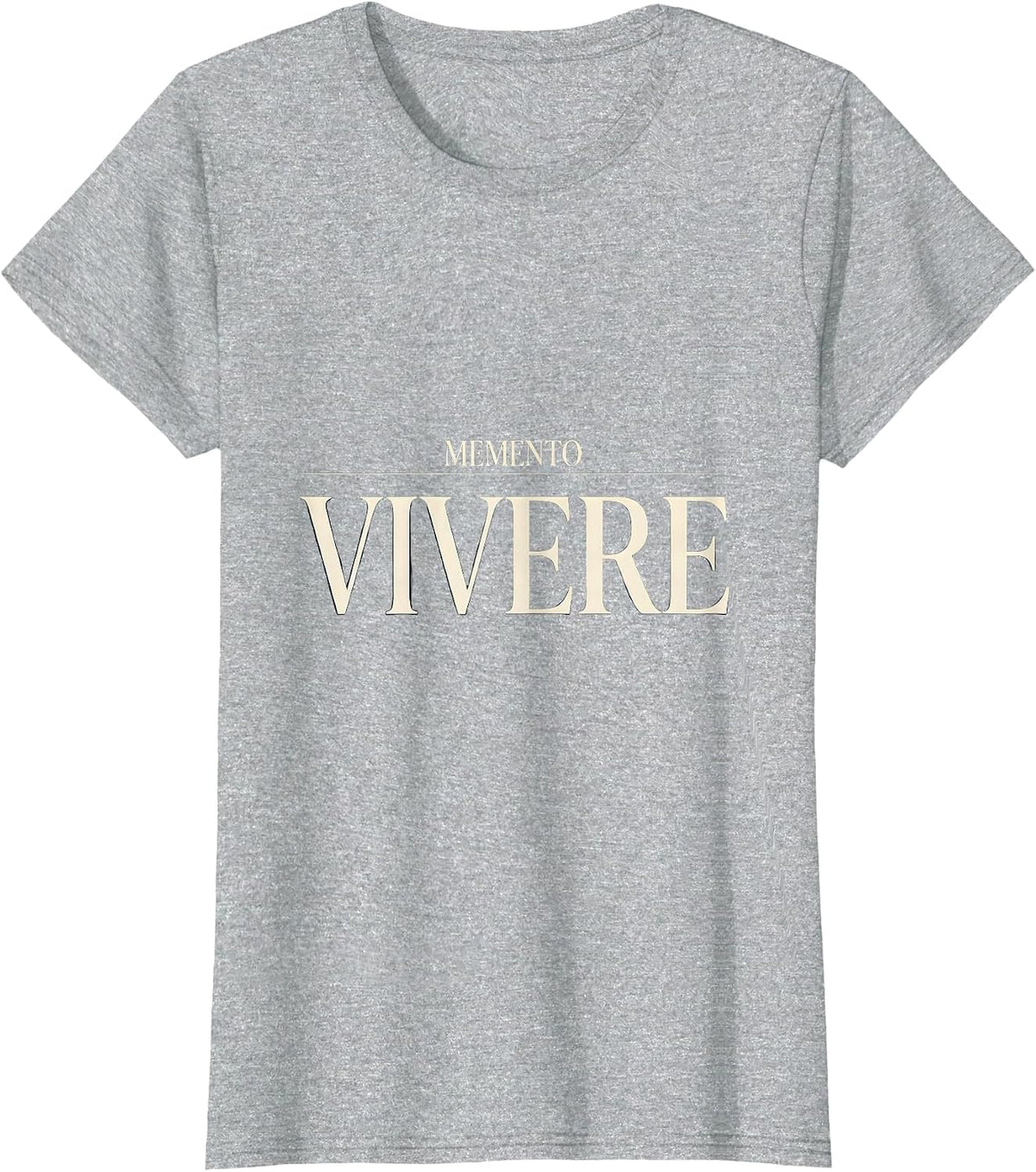 Women's Memento Vivere Stoic Philosophy Quote Marcus Aurelius Reader T-Shirt - Heather Grey
