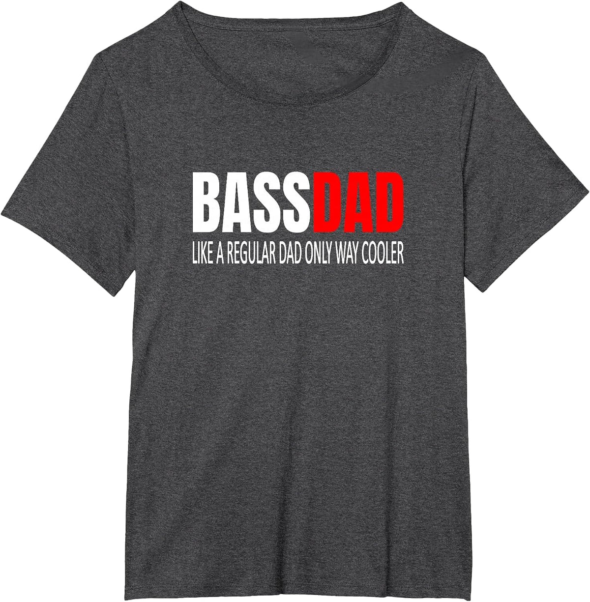 Bassdad Bass Dad Like A Regular Dad EADG Electric Bass T-Shirt - Dark Heather Grey