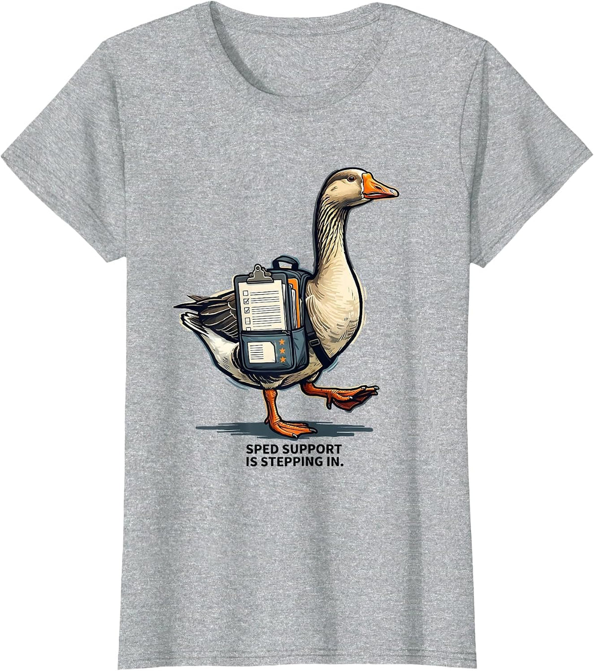SPED Support Is Stepping In Funny Special Education Teacher T-Shirt - Heather Grey