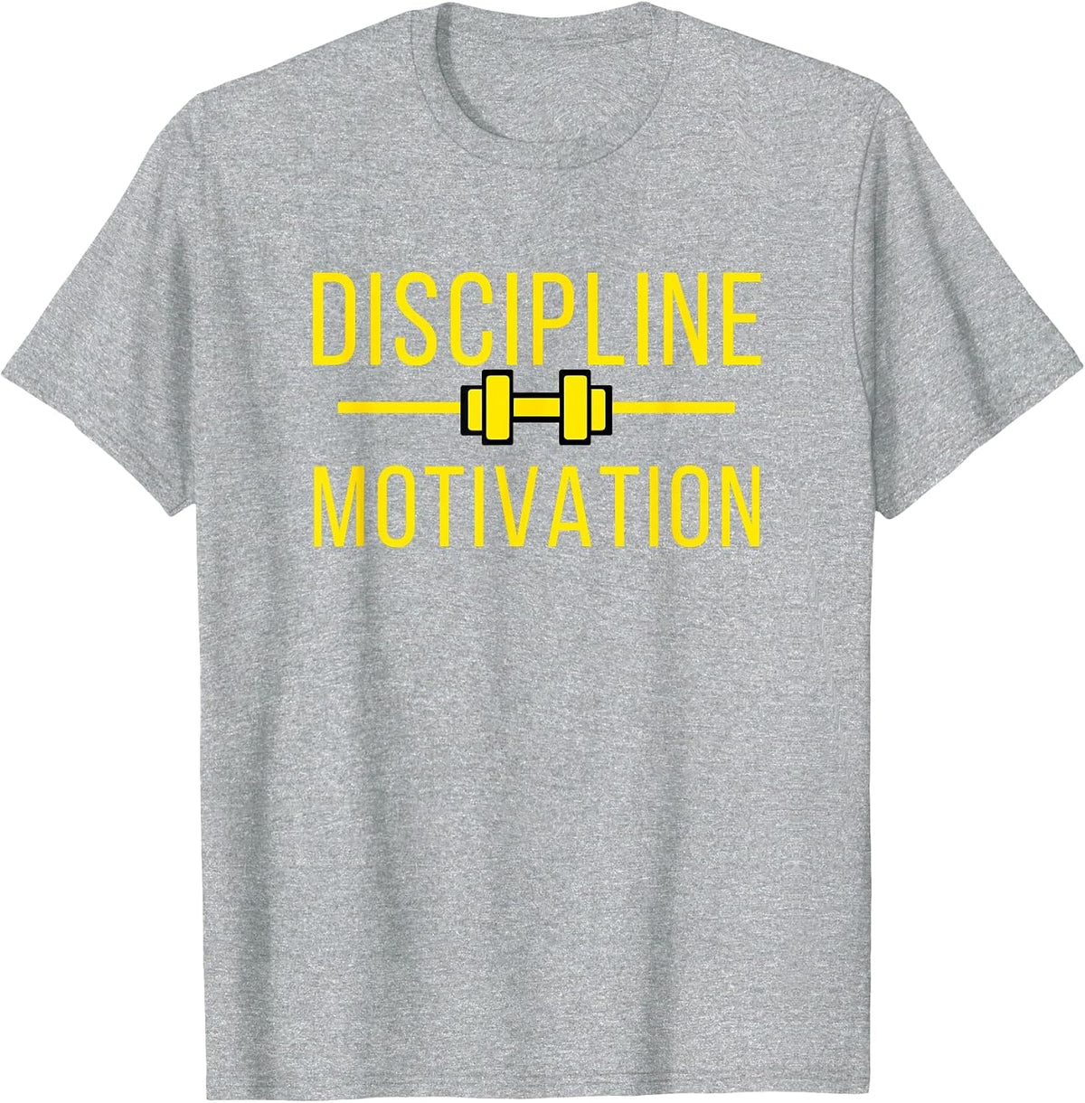 Discipline Over Motivation Gym Pump Cover Gains T-Shirt - Heather Grey