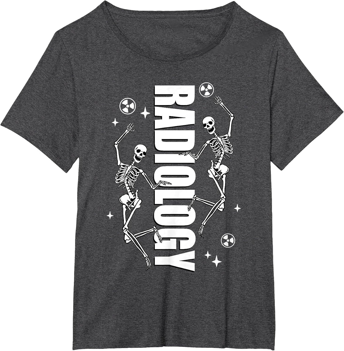 Radiology Department Funny Skeleton Radiologic X-ray Tech T-Shirt - Dark Heather Grey