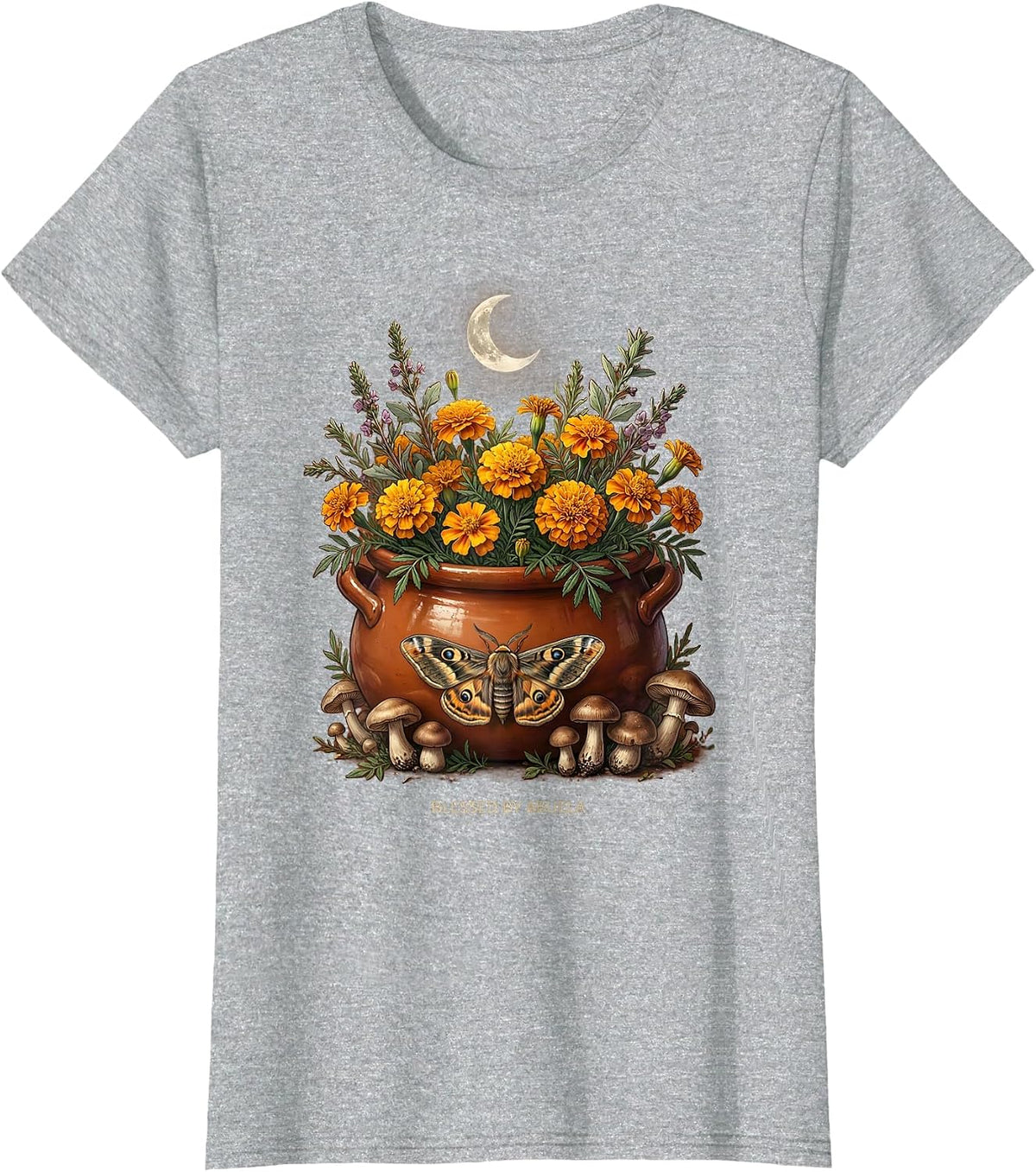 Blessed By Abuela Mexican Heritage Design T-Shirt - Heather Grey