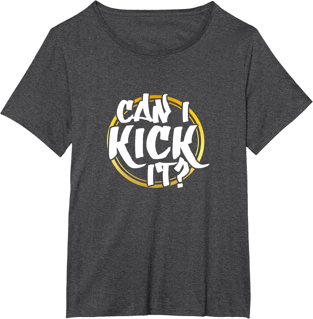 Can I Kick It? Hiphop Rap Music Dance 80's 90's Party T-Shirt - Dark Heather Grey
