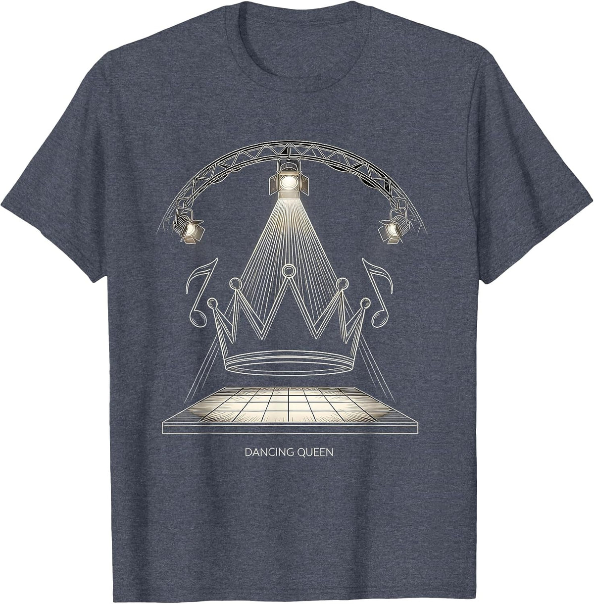 Dancing Queen Vintage Retro 70s Dance Mom Party Wear T-Shirt - Heather Blue