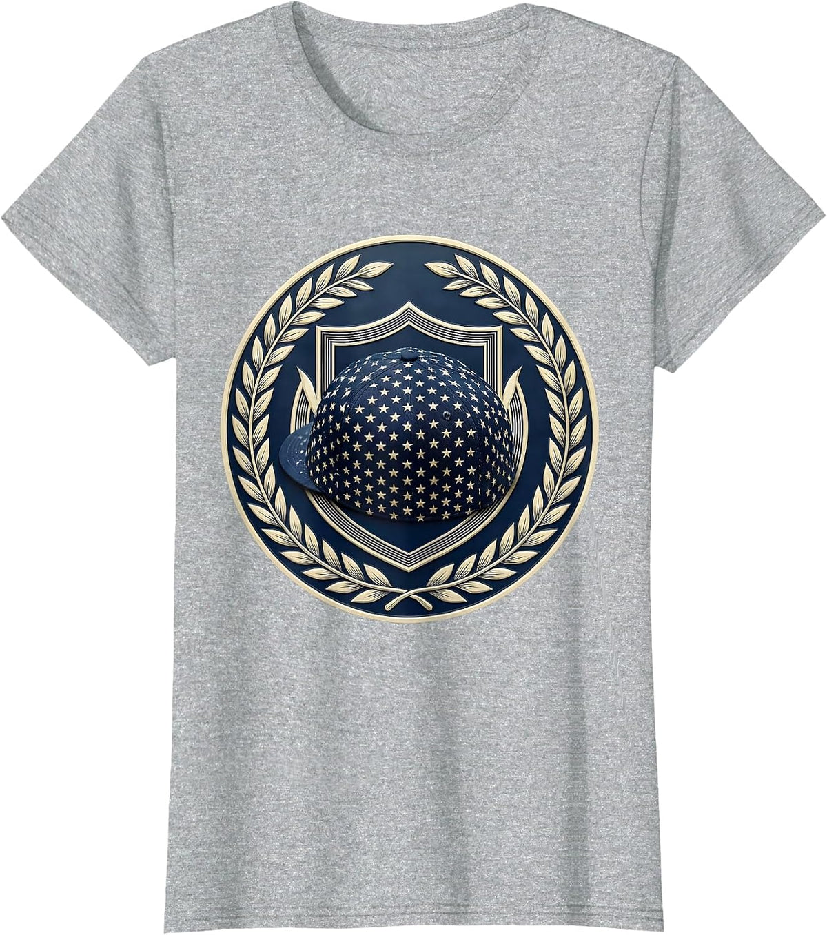 Starry Scrub Cap Nurse Graphic Tee T-Shirt - Heather Grey