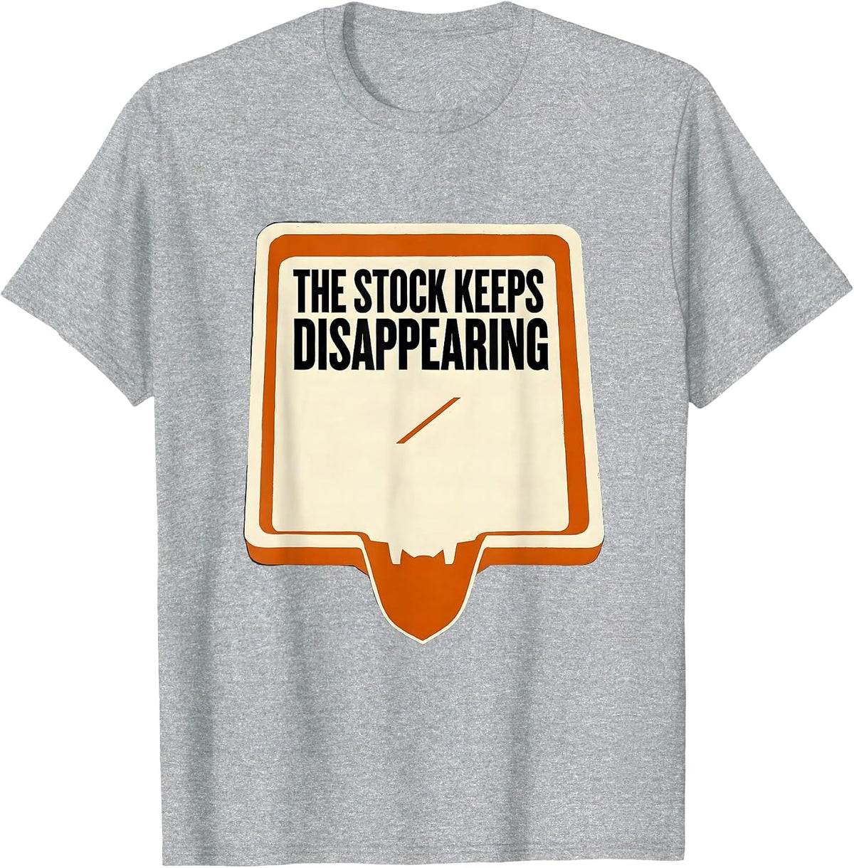 Men's The Stock Keeps Disappearing Funny Pharmacy Tech Halloween T-Shirt - Heather Grey