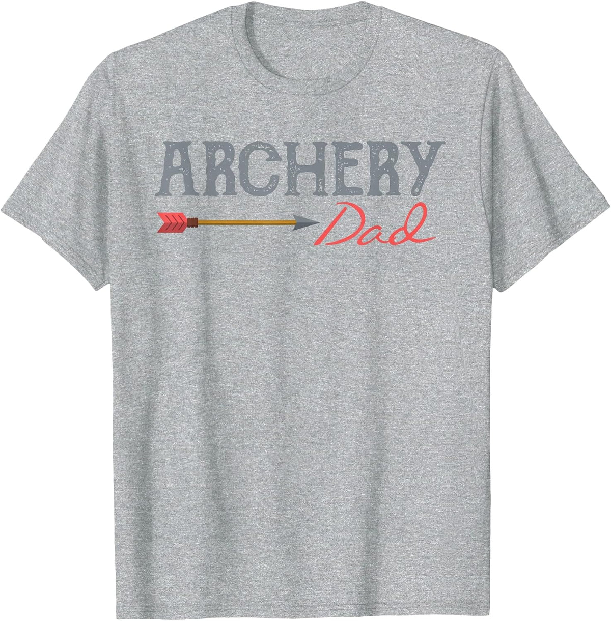 Archery Archer Dad Target Proud Parent Bow Arrow T-Shirt - Heather Grey