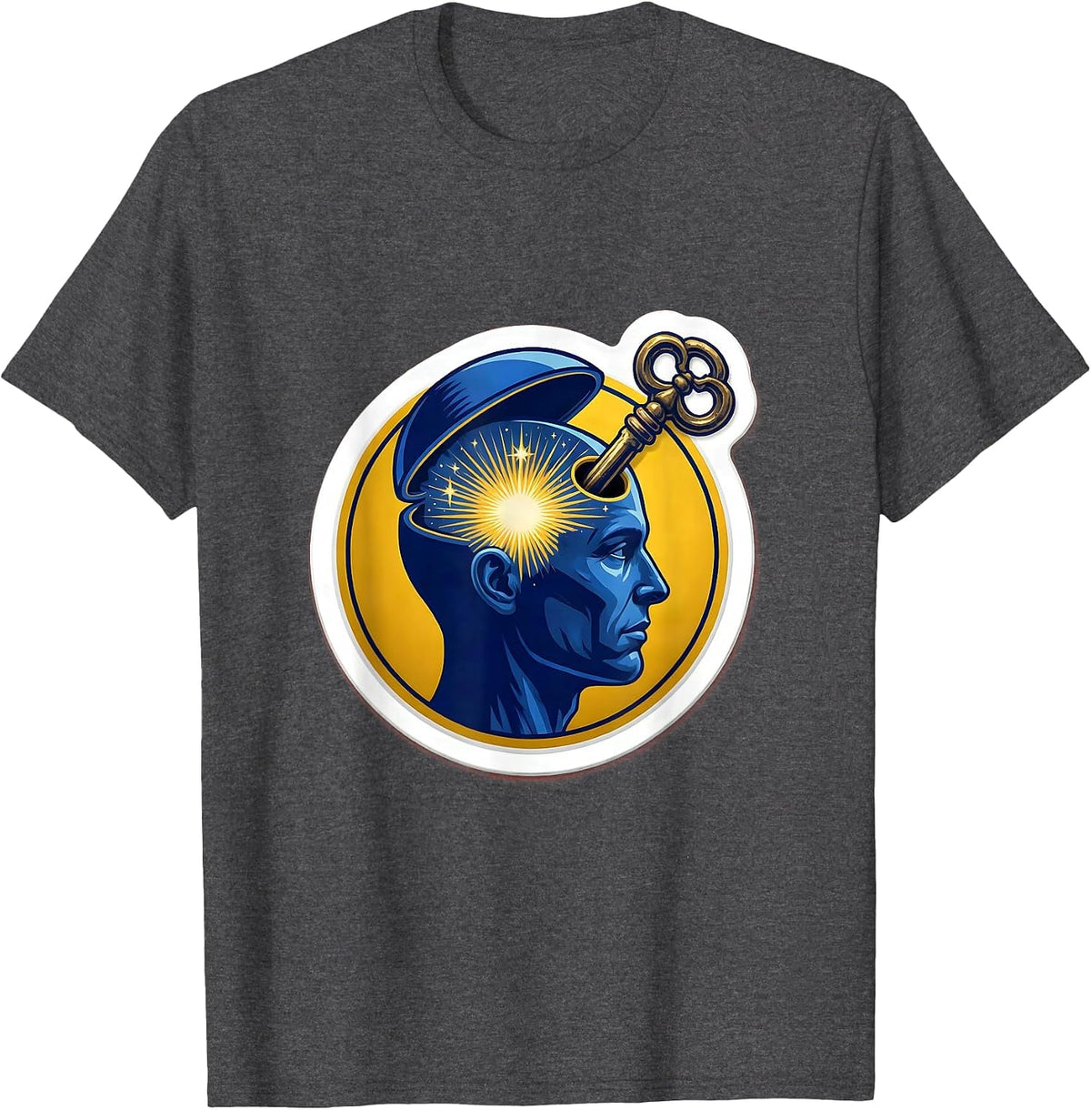 Special Education Teacher Key to the Mind Gift T-Shirt - Dark Heather Grey