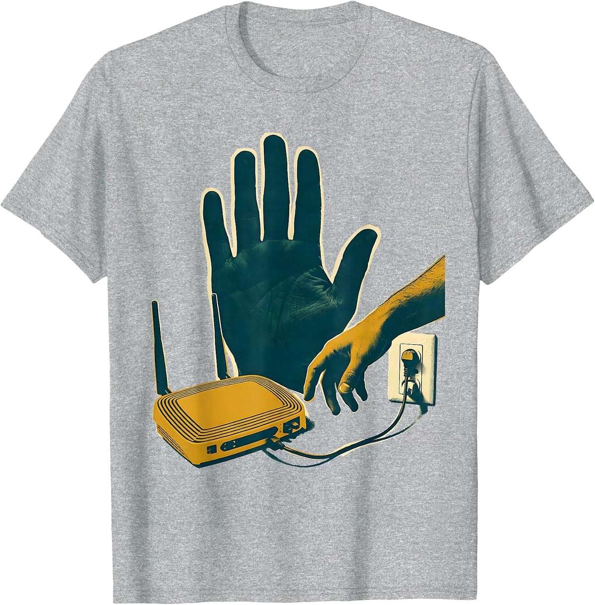 Men's Stop And Wait Tech Humor IT Support Gift T-Shirt - Heather Grey