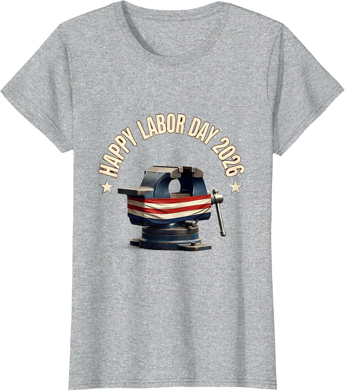 Happy Labor Day 2026 Patriotic Union Worker Pride Gift T-Shirt - Heather Grey