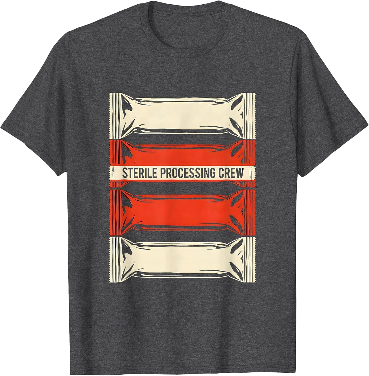 Sterile Processing Crew Funny SPD Tech Medical Crew T-Shirt - Dark Heather Grey