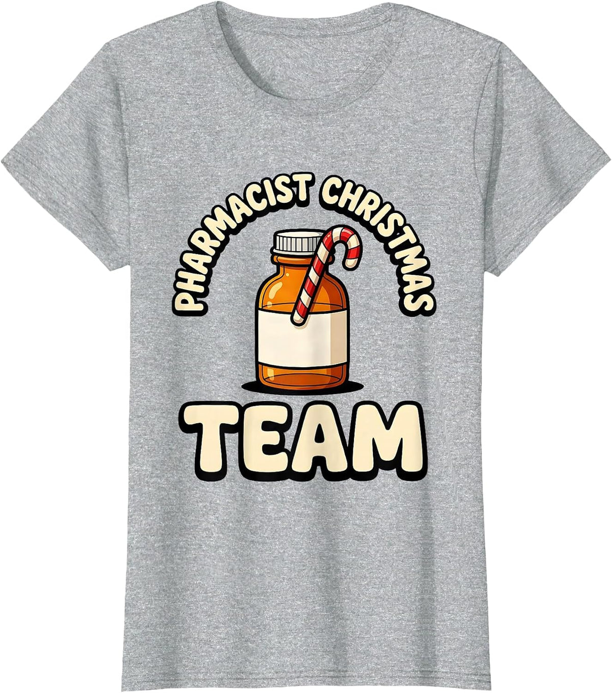 Pharmacist Christmas Team Funny Pharmacy Squad Holiday T-Shirt - Heather Grey