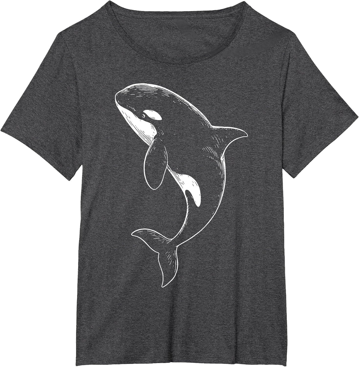 Orca Whale T-Shirt - Dark Heather Grey