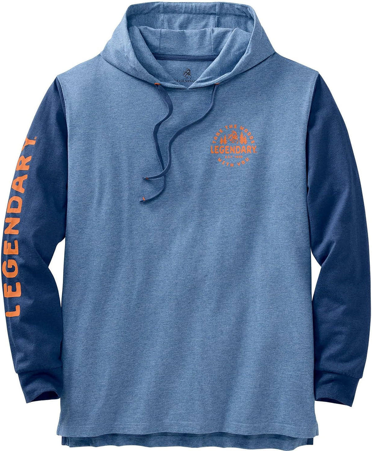Legendary Whitetails Men's Backcountry Insect Repellent Hooded T-Shirt - Light Blue Heather