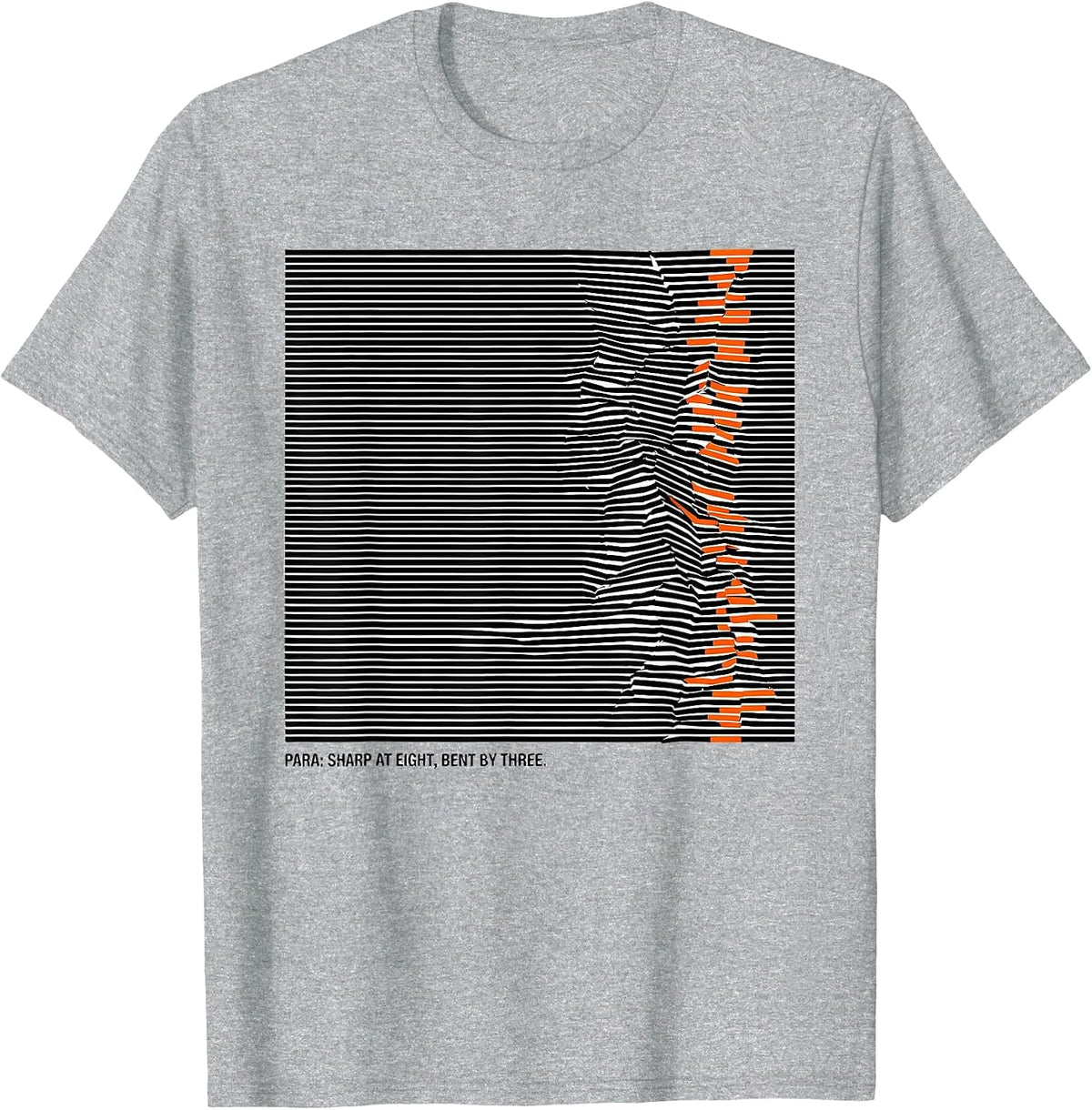 Men's Para Sharp At Eight Bent By Three Funny Paraprofessional T-Shirt - Heather Grey
