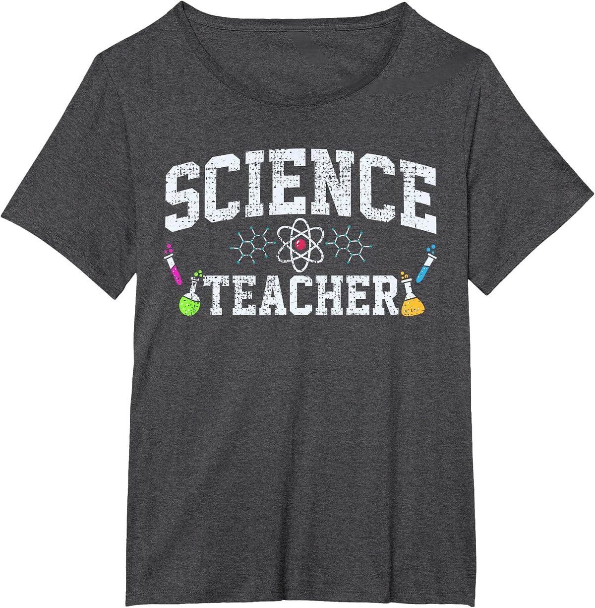 Science Teacher Chemist Physicist Vintage T-Shirt Tee for Men Women STEM Educators - Dark Heather Grey