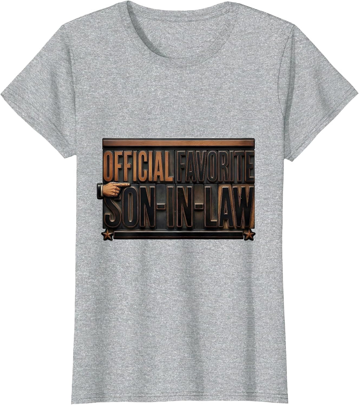 Women's Official Favorite Son-In-Law Funny In-Law Family Humor T-Shirt - Heather Grey