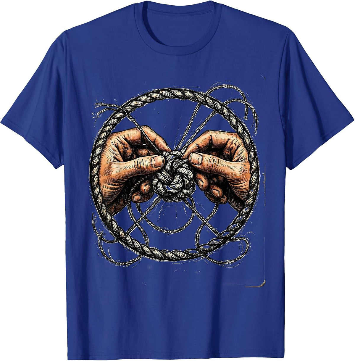 Men's Paraprofessional Friendship Bracelet Illustration T-Shirt - Royal Blue