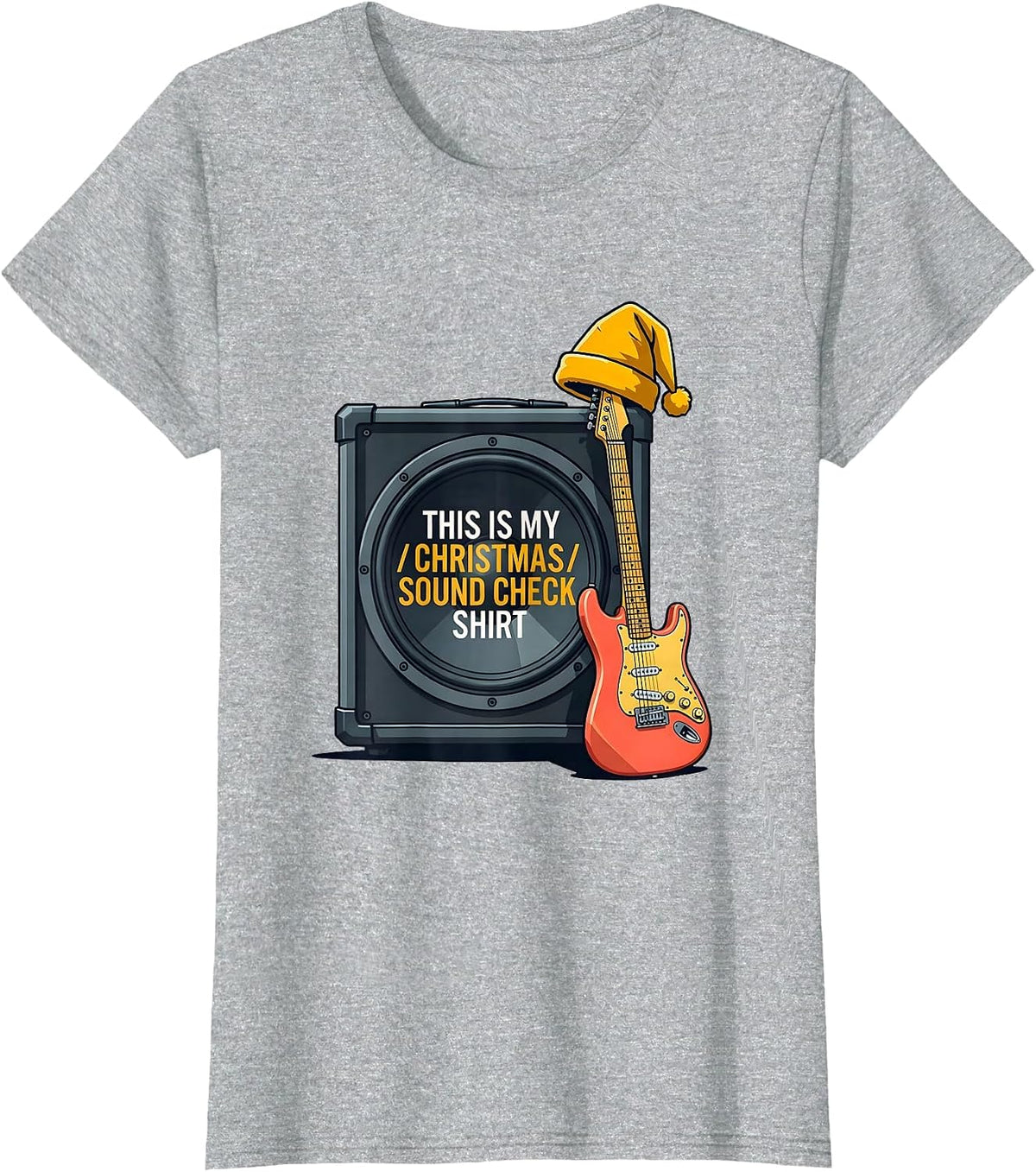 This Is My Christmas Sound Check Shirt Funny Rock Guitarist T-Shirt - Heather Grey