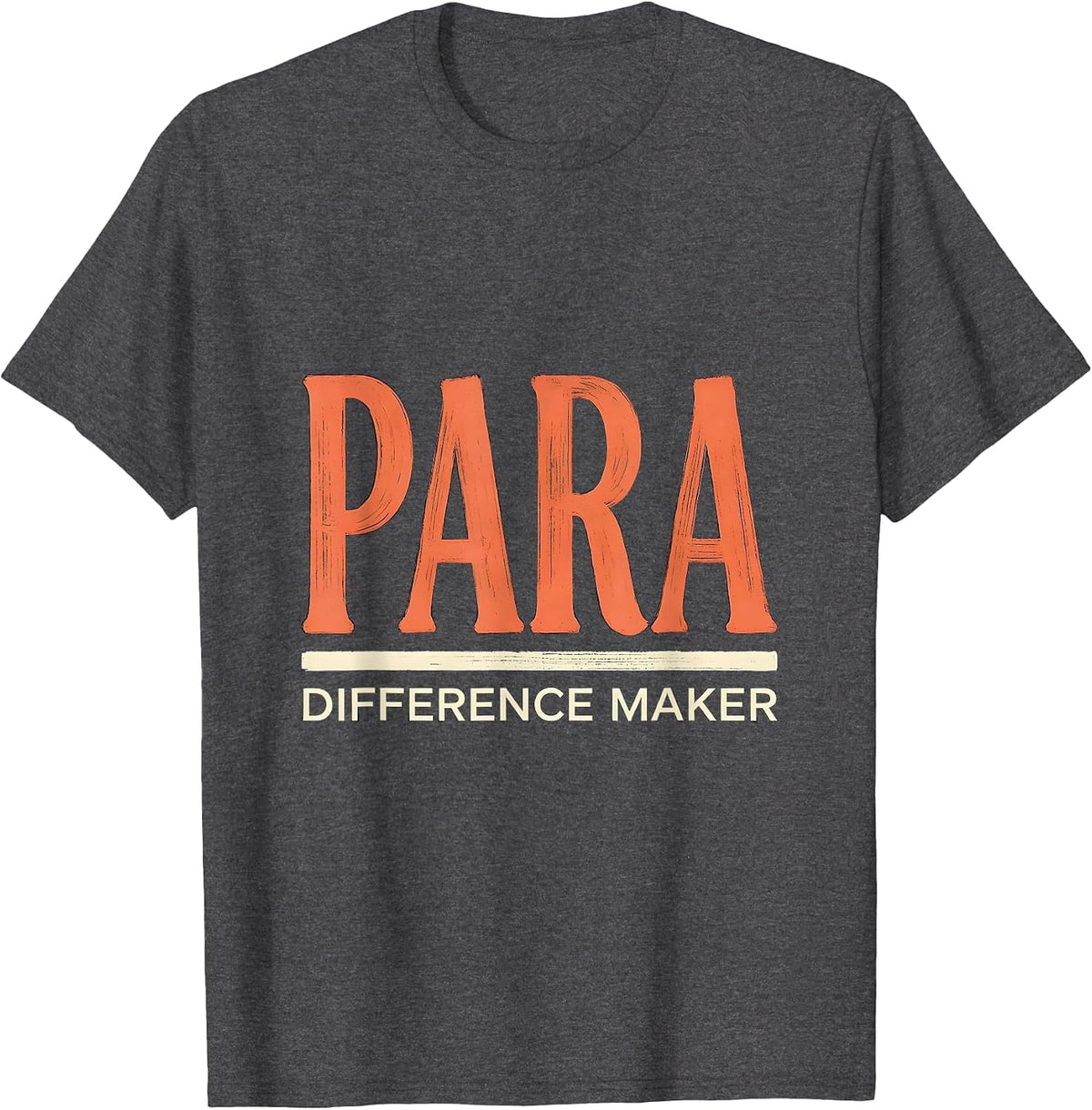 Men's Para Difference Maker Funny Paraprofessional Teacher Aide T-Shirt - Dark Heather Grey