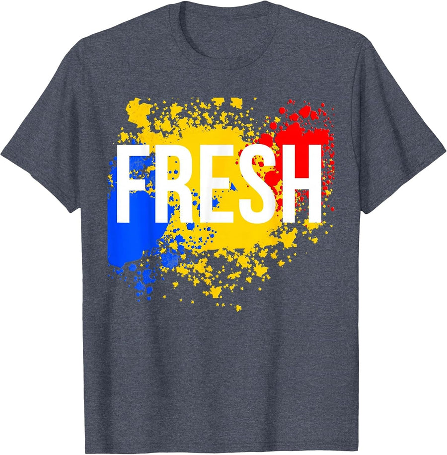 Hip Hop Fresh Old School Rap Urban Slang T-Shirt - Heather Blue
