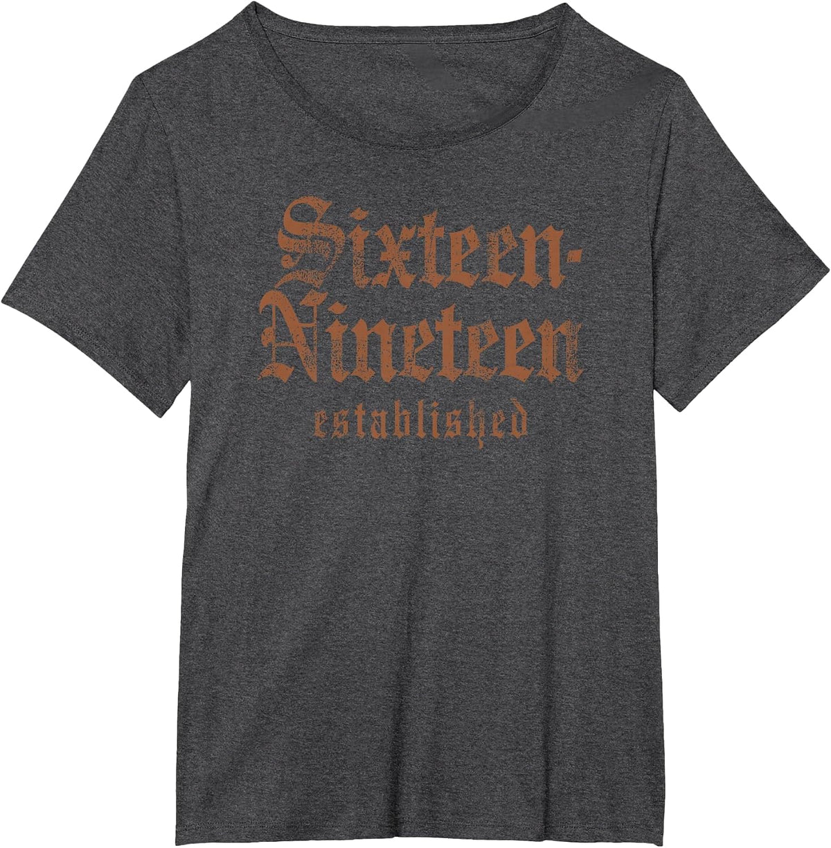 Project Sixteen-Nineteen Established Vintage Black History T-Shirt - Dark Heather Grey